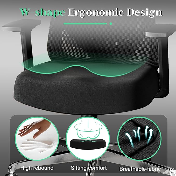 T23 Ergonomic Office Chair,Mesh Computer Desk Chairs with Adjustable Lumbar Support,Headrest,3-D Armrests,Swivel Wheels,Comfortable Home Office Desk Chairs for Long Hours,Rolling Gaming Chair - LeafyLoom