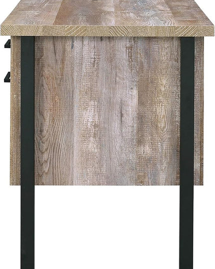 Coaster Furniture Samson 4-Drawer Writing Desk Weathered Oak and Black 801950 - LeafyLoom