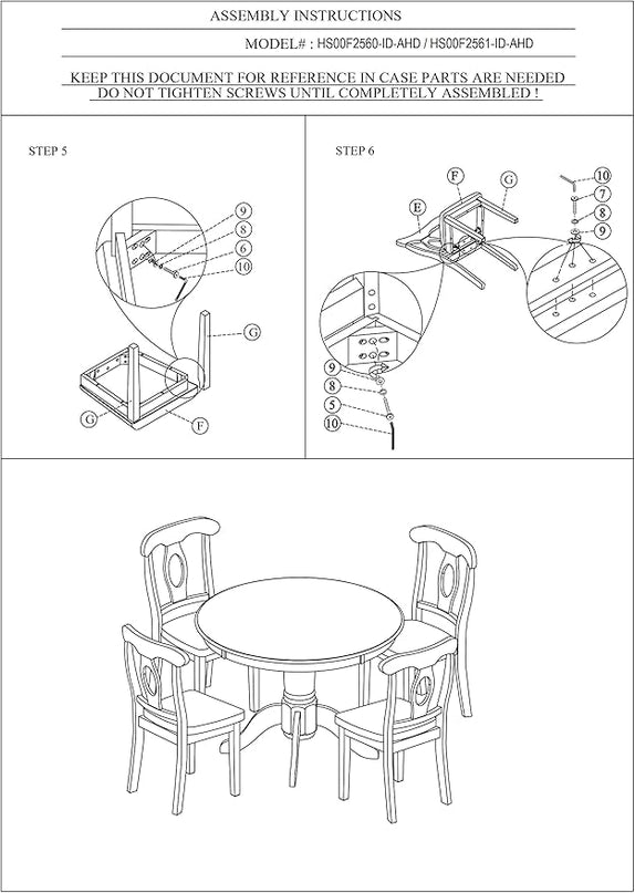 NicBex Dining Table Set for 4 Kitchen Table Set Classic Design Dining Room 5Pc Set Round Table 4X Side Chairs Cushion Fabric Upholstery Seat, Rubberwood, Black - LeafyLoom