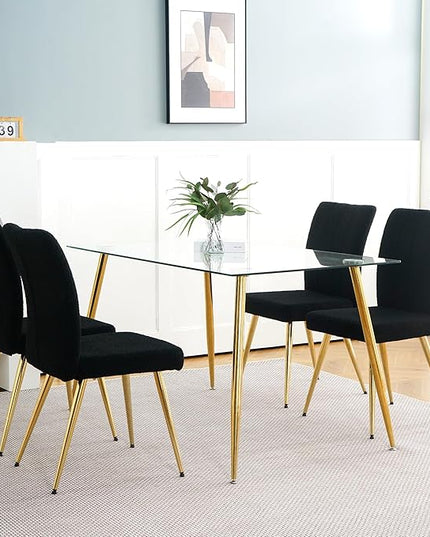 NicBex Haerin-SD-00370-LWJ Dining Chairs, 17.5"x22.8"x35.6", Black - LeafyLoom