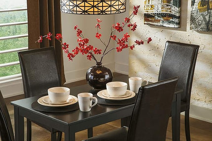 Signature Design by Ashley Kimonte Rectangular Dining Room Table, Black - LeafyLoom