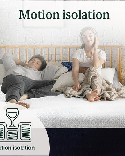 ZINUS 12 Inch Cooling Comfort Hybrid Mattress [New Version], Full, Fiberglass free, Medium Firm Feel, Motion Isolation, Certified Safe Foams & Fabric, Mattress in A Box - LeafyLoom