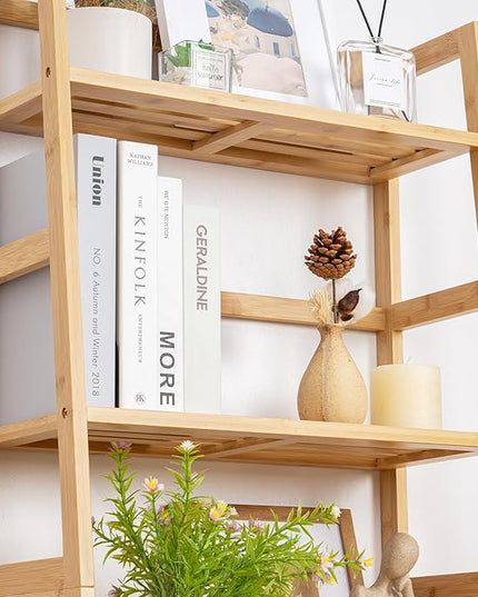4-Tier Bamboo Ladder Shelf - LeafyLoom
