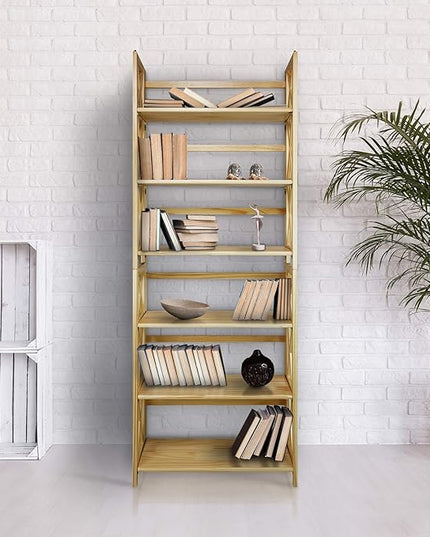 Casual Home Montego 3-Shelf Folding Bookcase, Natural (New) - LeafyLoom