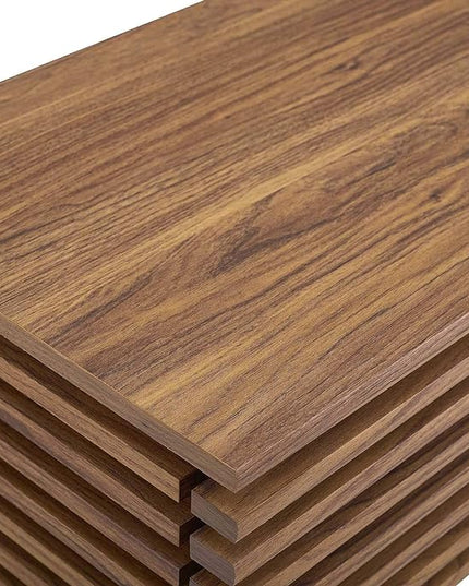 Modway Render 71" Mid-Century Modern Low Profile TV Stand in Walnut, 71 Inch - LeafyLoom
