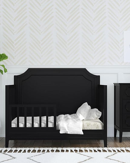 DaVinci Chloe Regency 4-in-1 Convertible Crib in Ebony, Greenguard Gold Certified - LeafyLoom