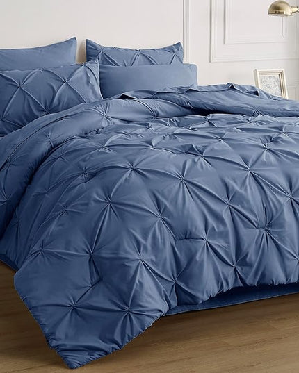 Bedsure Full Size Comforter Sets - Bedding Sets Full 7 Pieces, Bed in a Bag Green Bed Sets with Comforter, Sheets, Pillowcases & Shams, Adult & Kids Bedding - LeafyLoom