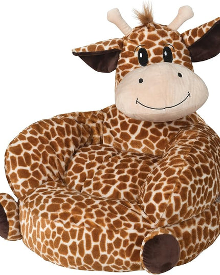 Trend Lab Giraffe Toddler Chair Plush Character Kids Chair Comfy Furniture Pillow Chair for Boys and Girls, 21 x 19 x 19 inches - LeafyLoom