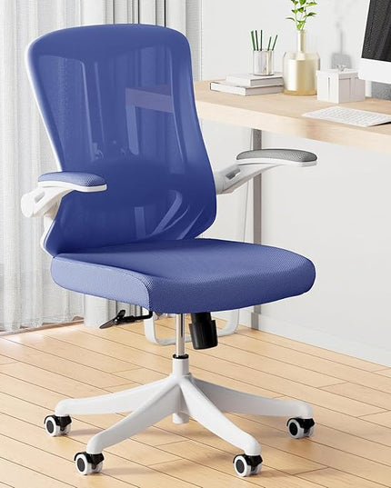 Ergonomic Office Chair - Comfy Desk Chairs with Wheels and Arms, 400LB Heavy Duty Mesh Computer Chairs with Comfortable Lumbar Back Support for Home Office, Bedroom, Study and College Dorm - LeafyLoom
