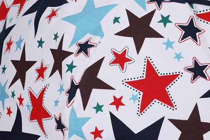 Colorful House Stuffed Animal Storage Bean Bag Chair Cover for Kids Stuffable Zipper Beanbag for Organizing Children Toys Large Canvas(38'',Star) - LeafyLoom