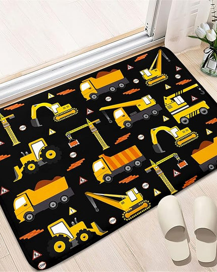 Car Track Rug Construction Play Mat Car Rug for Boys Room Kids Rugs for Playroom Construction Mat for Kids Car Rug for Boys Room Construction Decor for Boys Room,Black 2'×3' - LeafyLoom