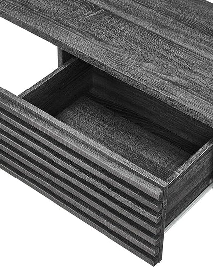 Modway Render 60" Mid-Century Modern Wall-Mount Corner Office Desk in Charcoal - LeafyLoom