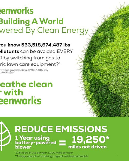 Greenworks 80V 770 CFM Cordless Leaf Blower, 4.0Ah Battery and Rapid Charger - LeafyLoom