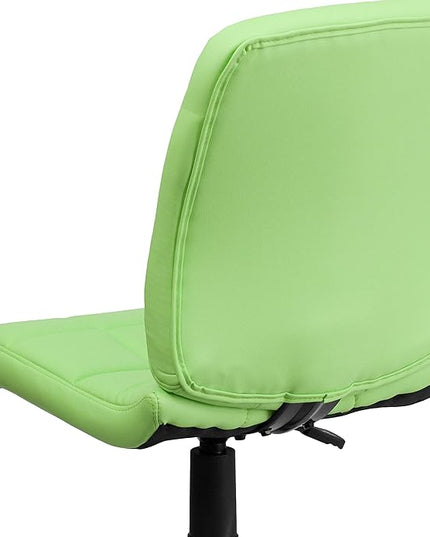 Flash Furniture Clayton Mid-Back Green Quilted Vinyl Swivel Task Office Chair - LeafyLoom