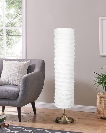 STOBOK Paper Floor Lamp Shades Light Japanese Style Standing Lamp Table Light Cover Barrel Chandelier Protector for Living Room Home Hotel - LeafyLoom