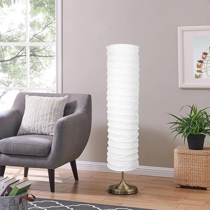 STOBOK Paper Floor Lamp Shades Light Japanese Style Standing Lamp Table Light Cover Barrel Chandelier Protector for Living Room Home Hotel - LeafyLoom
