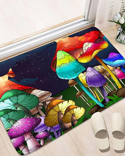 Mushroom Rugs for Bedroom Small Fantasy Mushroom Prints Rugs for Bedroom Mushroom Area Rugs for Girls Bedroom for Home Dining Living Room Rugs, 2'×3' - LeafyLoom