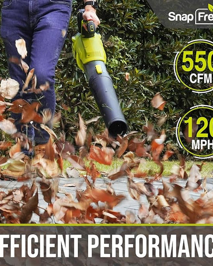 SnapFresh Cordless Leaf Blower - 550CFM Brushless Electric Leaf Blower with 4.0 Ah Battery and Fast Charger - Lightweight 20V Yard and Garden Blower for Lawn Care… - LeafyLoom