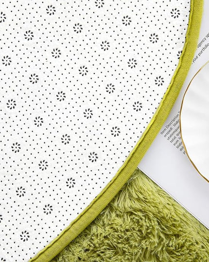 Noahas Ultra Soft Fluffy Bedroom Rugs Kids Room Carpet Modern Shaggy Area Rugs Home Decor 2.6' X 5.3', Green - LeafyLoom