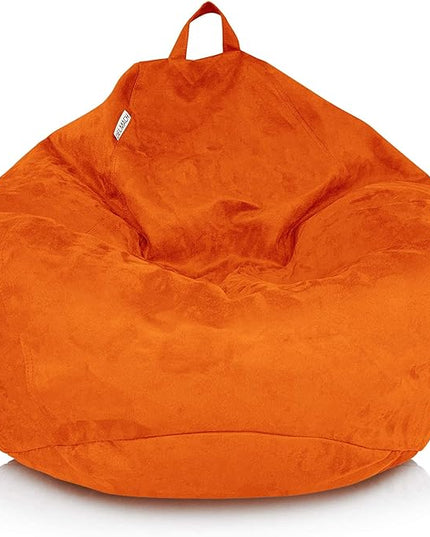 Bean Bag Stuffed Animal Storage Or Cover | No Filler | Extra Large | for Adults Or Kids | Double Stitched | Durable Zipper | Premium Microsuede - LeafyLoom