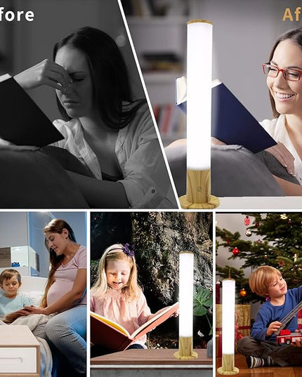 Light Therapy Lamp 10000 Lux, Happy Sun Lamp UV-Free with 3 Color Temperatures, Adjustable Brightness,Timer & Memory Function, Bright Sunlight Lamps, Full Spectrum Light Perfect for Home, Office - LeafyLoom
