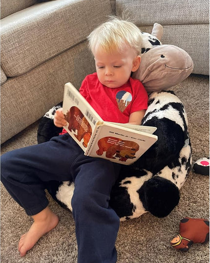 Trend Lab Cow Toddler Chair Plush Character Kids Chair Comfy Furniture Pillow Chair for Boys and Girls, 21 x 19 x 19 inches - LeafyLoom