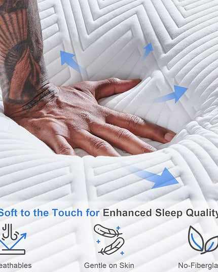 Firm Full Mattress,10-Inch Full Size Foam Mattress in Box,Edges Support for Sleep Supportive,54" X 75" X 10",Extra Firm - LeafyLoom