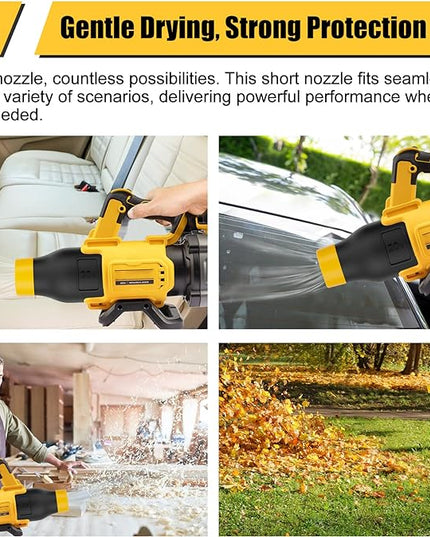 Car Drying Nozzle for DeWalt 20V MAX XR Leaf Blowers(DCBL722B DCBL722P1), Car Dryer Air Blower Nozzle for DeWalt - 8" Short Nozzle (DCE100B DCBL720P1 Not Fit) - LeafyLoom