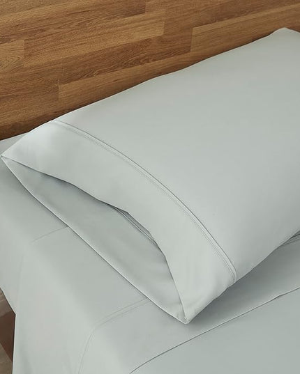 UGG 01751 Alahna Queen Bed Sheets and Pillowcases 4-Piece Set Sleep in Luxury Machine Washable Deep Pockets Wrinkle-Resistant Breathable Cozy Comfort Silky Cooling Sheets, Queen, Mineral - LeafyLoom