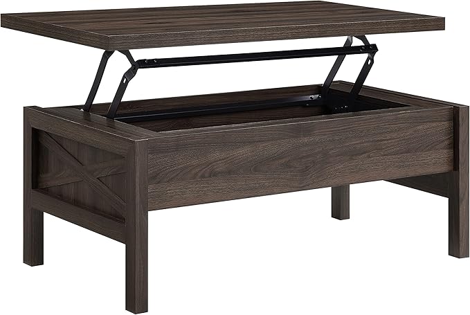 NicBex Coffee Table Wooden Lift Top Coffee Table with Storage Center Tables with Hidden Compartments and Legs Lift Tabletop Dining Table for Living Room, Office, and Bedroom,43" W, Brown - LeafyLoom