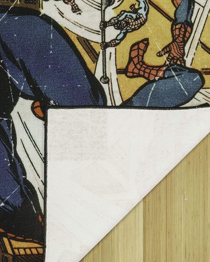 Gertmenian Marvel Rug Boys Childrens Bedroom Decor Kids Home Play Room Mat Bedding Area Carpet; 54x78 Large; Spiderman Retro Classic Comic Superhero Multi-Colored; 47327 - LeafyLoom
