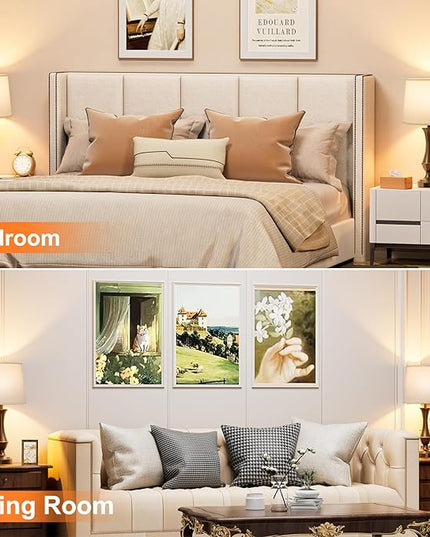 Touch Lamps for Bedrooms Set of 2 - Nightstand Table Lamp with USB C+A, 3 Way Dimmable Bedside Lamps for Living Room End Tables Set of 2, Farmhouse Night Stand Lamps(White&Brown) - LeafyLoom