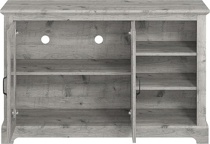 Galano Millicent 2 Door Sideboard with Shelves, Farmhouse Buffet Cabinet, Rustic Storage Cabinet, Coffee Bar for Dining Room, Kitchen, Hallway and Living Room, Mexican Grey - LeafyLoom