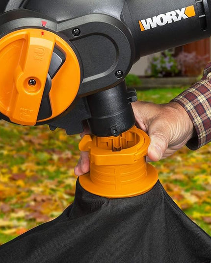WORX 12 Amp TRIVAC 3-in-1 Electric Leaf Blower/Mulcher/Yard Vacuum - WG512 - LeafyLoom