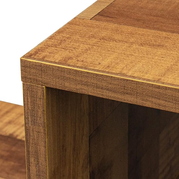 NicBex TV Stand for 50 Inch Double L-Shaped Oak TV Stand Storage Console Table for Living Room,Bedroom,41.34 Inch,Oak - LeafyLoom