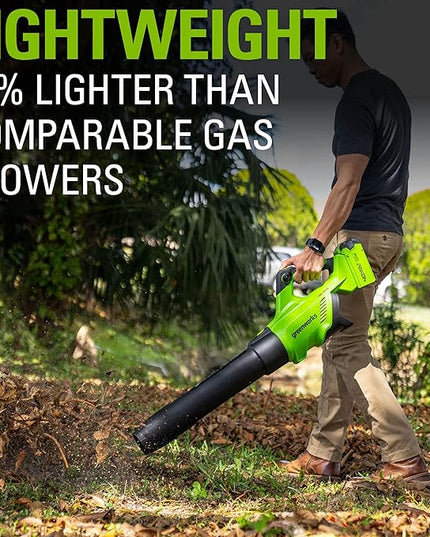 Greenworks 40V (120 MPH / 500 CFM / 75+ Compatible Tools) Cordless Axial Leaf Blower, Tool Only - LeafyLoom