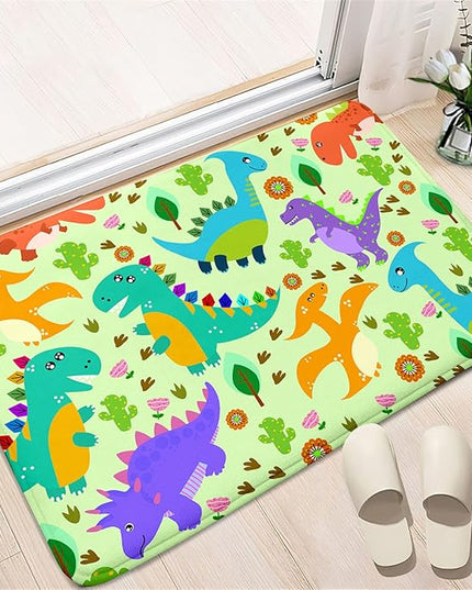 Dinosaur Carpet for Boys Room Dinosaur Play Rug Kids Rug Cartoon Dinosaur Carpet Dino Rug Dinosaur Area Rug for Bedroom Livingroom Playing Room,Green 2'×3' - LeafyLoom