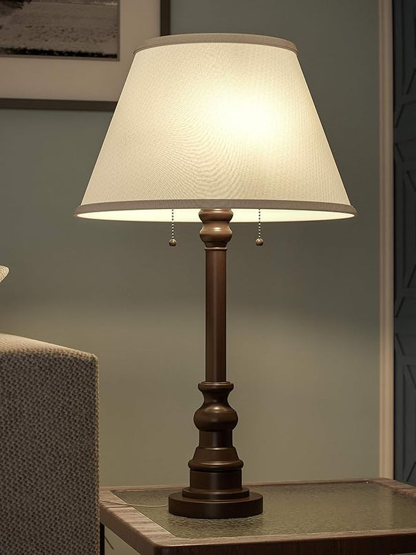 Kenroy Home 30437BRZ Spyglass Table Lamp with Bronze Finish, Classic Style, 30.5" Height, 17" Width, 17" Depth - LeafyLoom