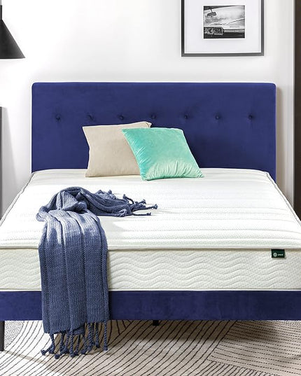 ZINUS 8 Inch Foam and Spring Mattress, Queen, CertiPUR-US Certified Foams, Mattress in A Box, White - LeafyLoom