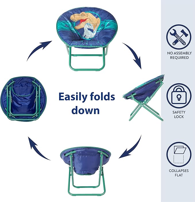 Idea Nuova Jurassic World Toddler Saucer Chair - LeafyLoom
