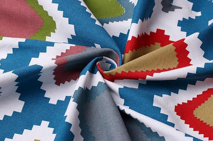 Colorful House Stuffed Animal Storage Bean Bag Chair Cover for Kids Stuffable Zipper Beanbag for Organizing Children Toys Large Canvas(38'',Square Pattern) - LeafyLoom