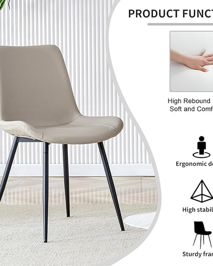 NicBex Haerin-SD-00315-LWJ Dining Chairs, 19.6"x18.5"x32.6", Light Gray - LeafyLoom