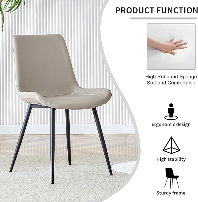 NicBex Haerin-SD-00315-LWJ Dining Chairs, 19.6"x18.5"x32.6", Light Gray - LeafyLoom