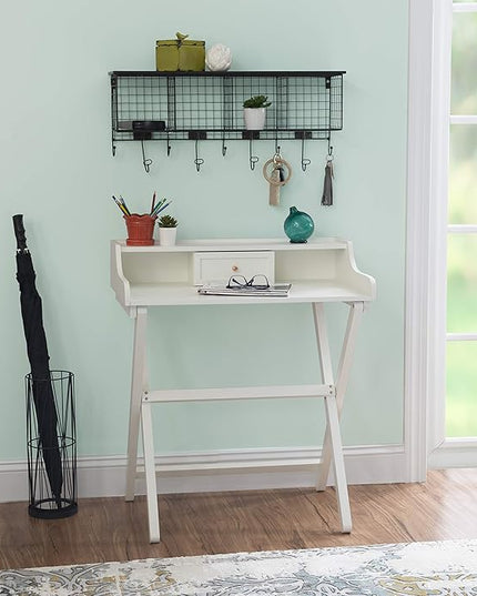 Linon Home Décor Mable White Folding Desk - LeafyLoom