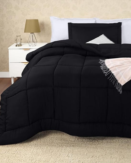 Utopia Bedding Twin Comforter Set Kids with 1 Pillow Sham, Bedding Comforter Sets, Down Alternative Black Comforter, Soft and Comfortable, Machine Washable - LeafyLoom