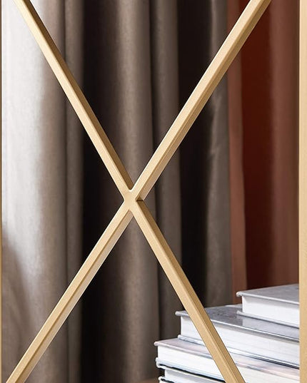 Leick Home 9069-WA One Drawer Nightstand Side Table Contemporary Modern USB-C Fast Charging Station A/C USB Charging Port Integrated Durable Solid Metal Wood Living Room Bedroom Office Walnut and Gold - LeafyLoom
