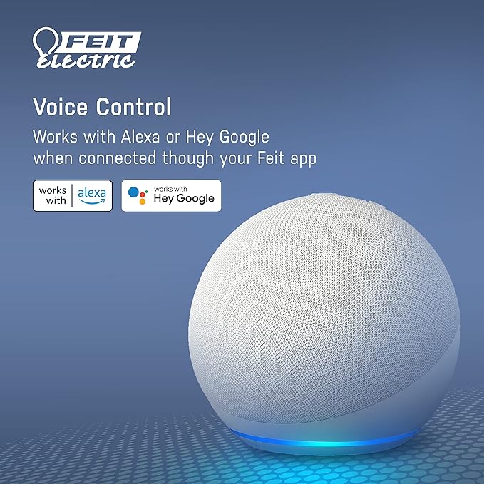 Feit Electric Smart Light Bulbs, 2.4 Ghz WiFi Light Bulbs, No Hub Needed, Works with Alexa and Google, Dimmable 60 Watt = LED 9W, OM60/927CA/AG/3, 2700K Soft White, 3 Pack FeitElectricCompany