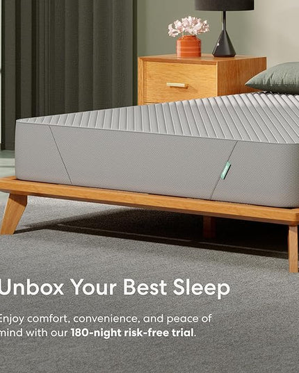 Siena 10” Twin Gel Memory Foam Mattress - Medium Firm - 180 Night Trial - Premium Pressure-Relieving Layers - 10 Year Manufacturer Warranty - CertiPUR-US® Certified - LeafyLoom