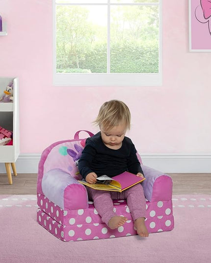Delta Children Cozee Buddy Flip-Out Kids Chair, Minnie Mouse - LeafyLoom