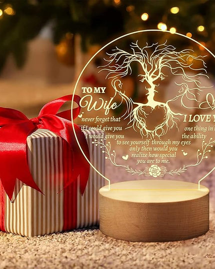Welsky Birthday Gifts for Wife, Wife Birthday Gift Ideas, Romantic Night Light Gifts for Her Wife, I Love You Gifts for Her - LeafyLoom